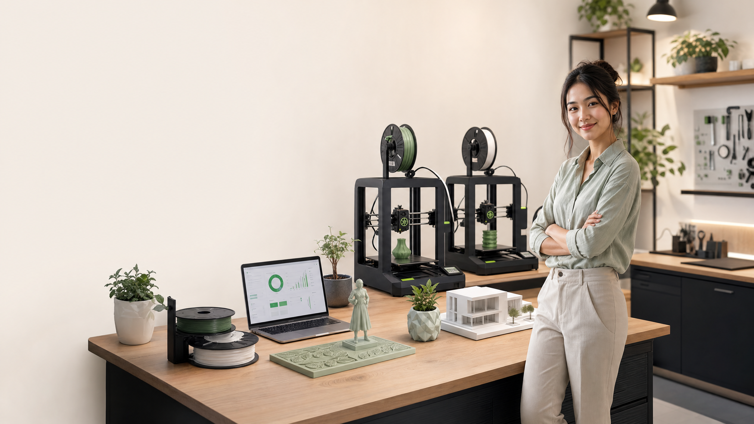 RoleOne microfactory workstation with 3D printing production workflow