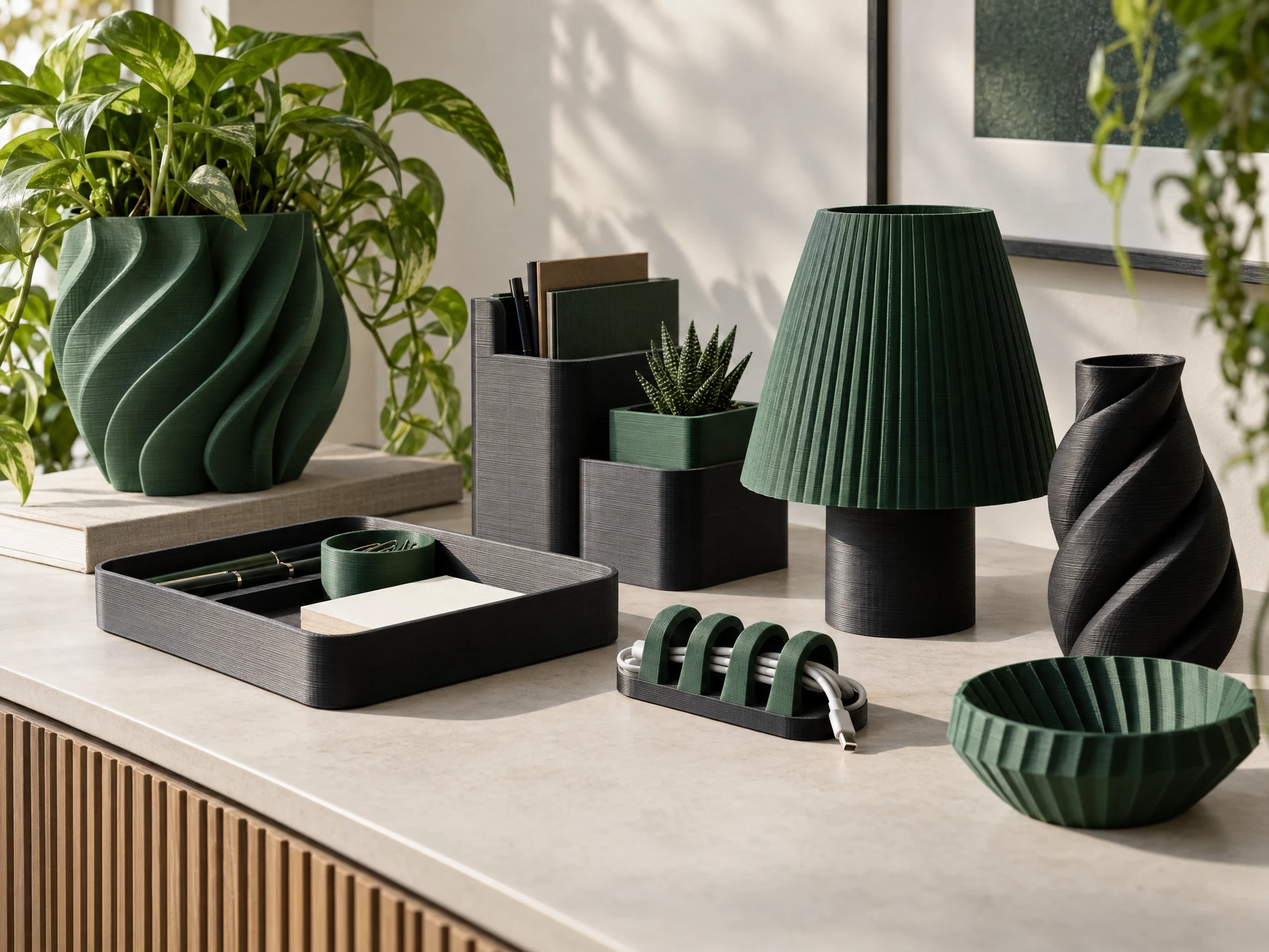 HD 3D-printed planters, organizers and home objects